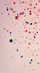 Colorful abstract art with multicolored circles on light background