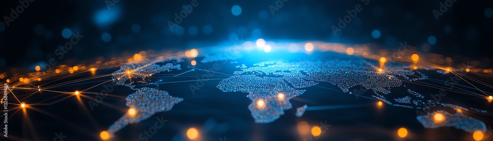 Poster global network connection concept
