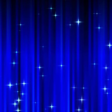 Loop video of glittering curtain background (blue) [square video]