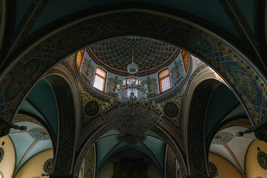 Dome with chandelier