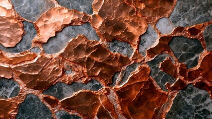 Obraz premium Luxurious abstract texture of oxidized copper marble