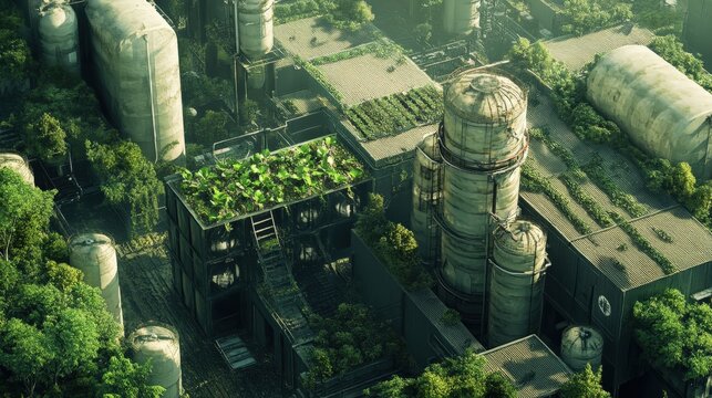 A sustainable factory design plan using biodegradable and recycled materials