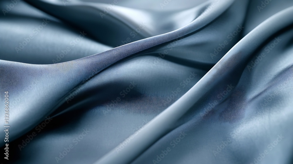 Poster Smooth elegant satin fabric draping beautifully with soft reflections under natural light : Generative AI