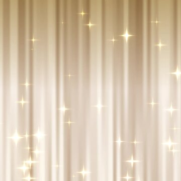 キラキラ輝くカーテン背景のループ動画（白）【正方形ビデオ】