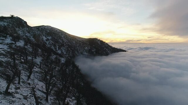 sunset in the mountains