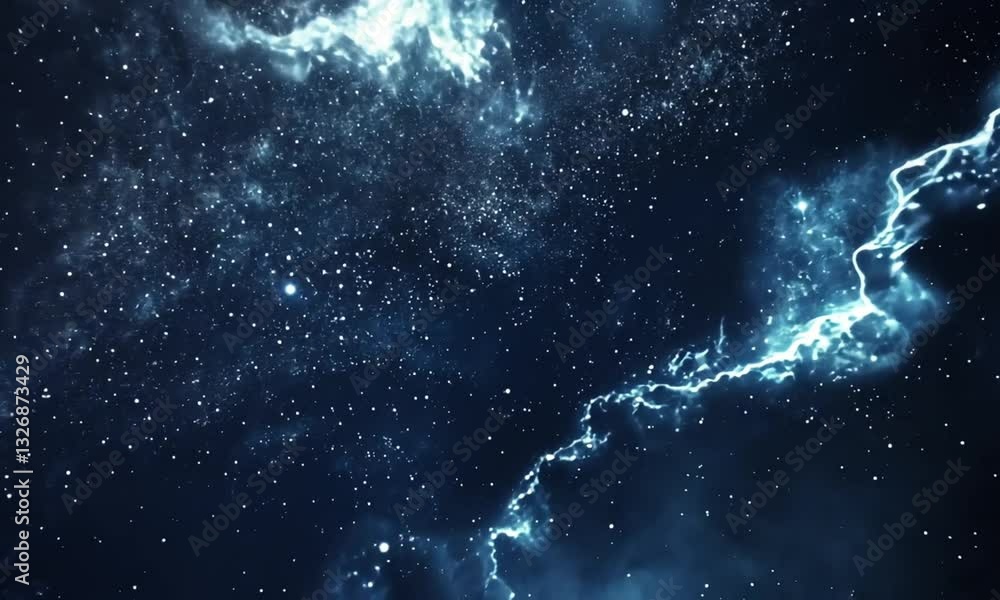 Canvas Prints spacecraft navigates through small magellanic cloud with stars and planets appearing in video