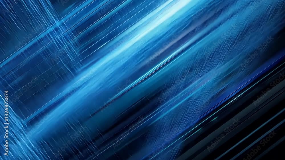 Poster abstract digital network design with diagonal lines. a complex web of intersecting blue lines agains