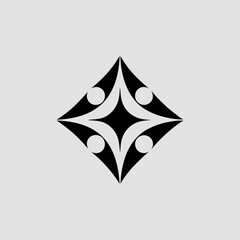 Fototapeta premium black and white abstract logo