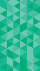 The vector background showcases green triangular polygons, forming a geometric, nature-inspired pattern that adds depth and a sense of calm to the composition.

