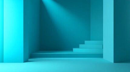 Fototapeta premium Turquoise solid background vibrant and retro.