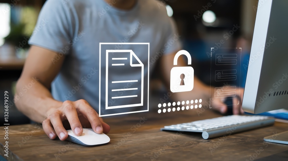 Poster cybersecurity and data protection: securing digital information