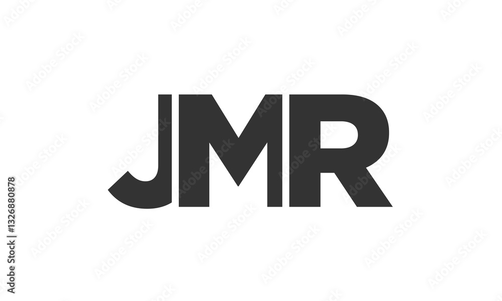 Poster jmr logo design template with strong and modern bold text. initial based vector logotype featuring s