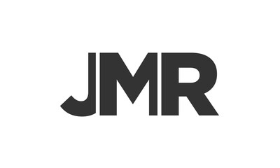 JMR logo design template with strong and modern bold text. Initial based vector logotype featuring simple and minimal typography. Trendy company identity.