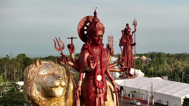 Durga Mata and Lord Shiva at the Ganga Talao, Mauritius island