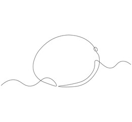 Obraz premium Mango fruit continuous line. Continuous one line drawing of delicious mango. Mango fruit concept. single line drawing