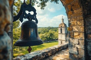Fototapeta premium Church bells, blessings, and Easter religious rituals