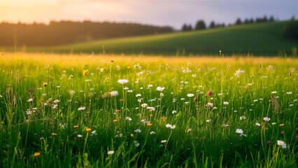 meadow with flowers