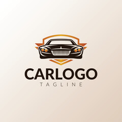vintage fast car company logo design