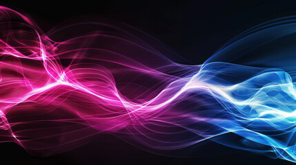 Fototapeta premium abstract purple blue pink background with lines and waves