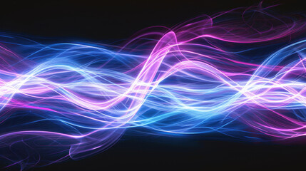 Obraz premium abstract purple blue pink background with lines and waves