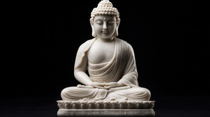 Fototapeta premium Serene Buddha Statue A Symbol of Peace and Enlightenment
