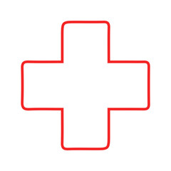 Obraz premium first aid colored icon