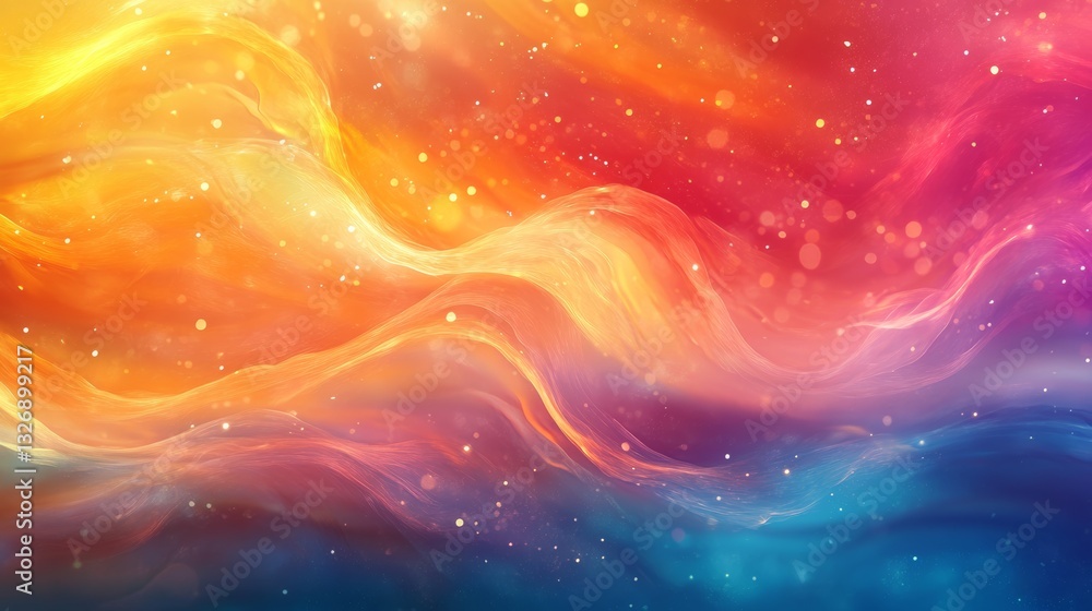Aufkleber vibrant abstract background with bokeh lights and clean lines