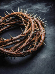 Fototapeta premium Crown of thorns symbolizing sacrifice.