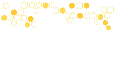 Beehive honey sign with hexagon grid cells isolated on white background vector.