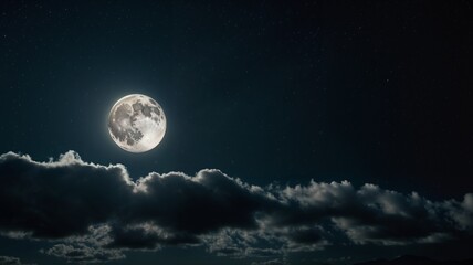 moon over the clouds