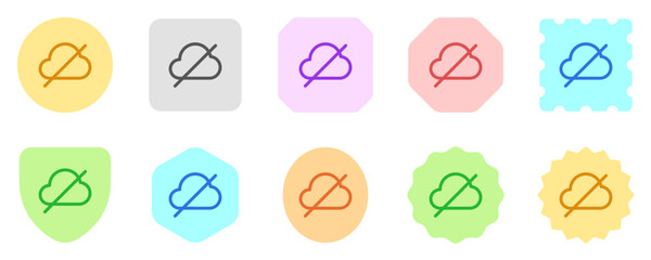 Editable vector no cloud connection icon. Part of a big icon set family. Perfect for web and app interfaces, presentations, infographics, etc