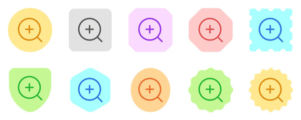 Editable vector zoom in icon. Part of a big icon set family. Perfect for web and app interfaces, presentations, infographics, etc