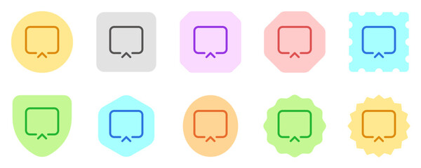Editable vector cast screen icon. Part of a big icon set family. Perfect for web and app interfaces, presentations, infographics, etc