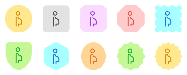 Editable pregnant woman priority seat vector icon. Part of a big icon set family. Perfect for web and app interfaces, presentations, infographics, etc
