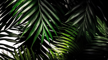 Naklejka premium Overlapping Tropical Foliage