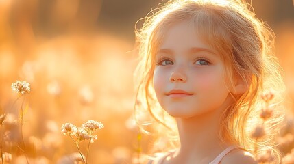 Fototapeta premium Vast bright world with warm soft touch on kind glow