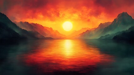 Bold soft world with warm rich glow on bright art