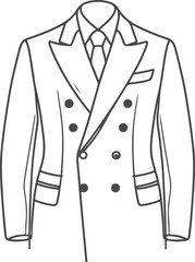 vector illustration of a suit