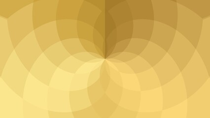 Golden swirling geometric shapes creating a stunning visual effect. Overlapping circles in shades of gold create a mesmerizing swirl, perfect for backgrounds and design projects