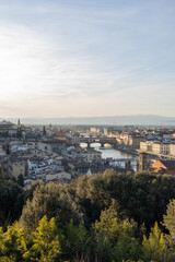 Obraz premium Florence panorama city skyline. Traveling Europe, Italy in spring, holidays concept.