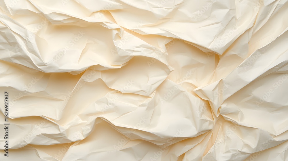 Poster crumpled cream paper texture for background use and design elements
