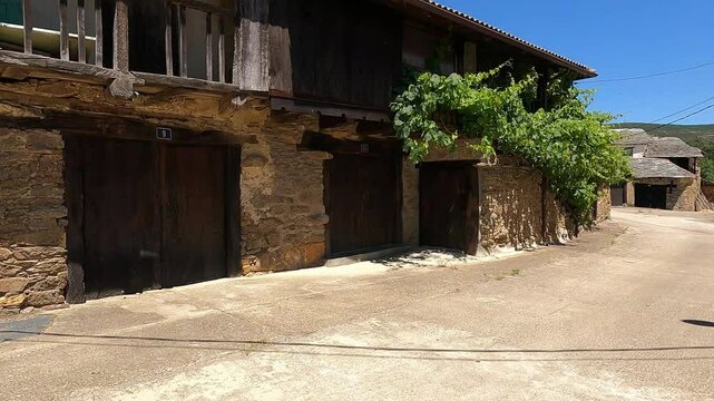 walking tour in a old village in Zamora, Spain