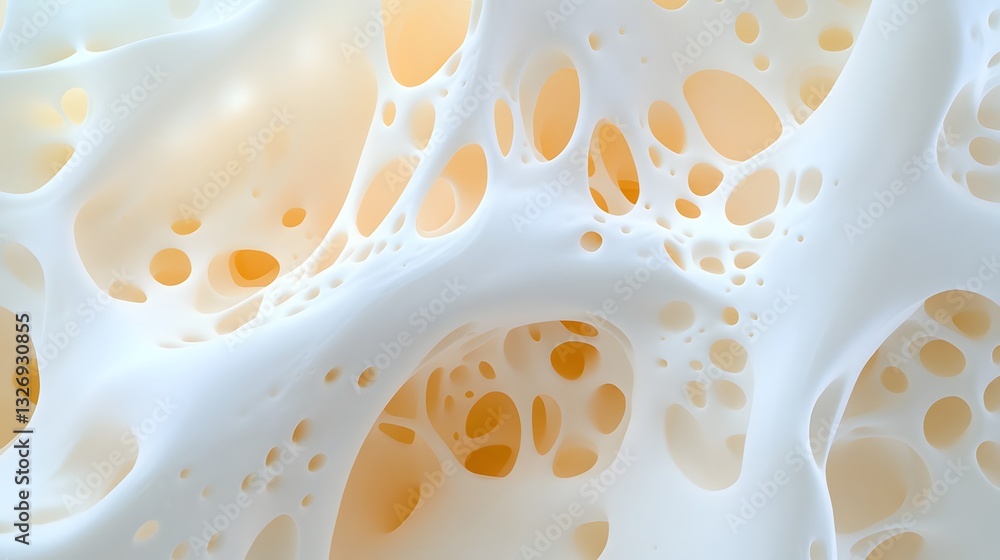 Poster abstract white texture with organic patterns and soft lighting