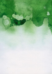 Green abstract Painted Blurred background. Monochrome artistic art texture