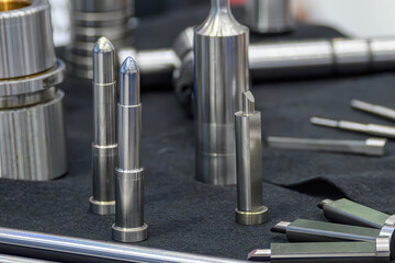 Close up scene the press die and injection mold standard parts.