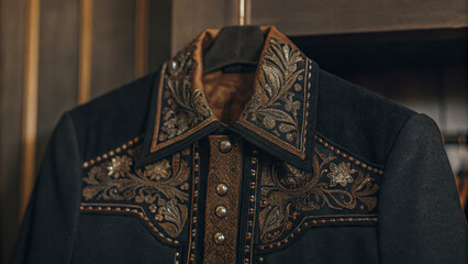 Elegant Black Rococo Jacket