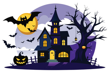 Halloween bacground with classic style