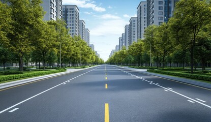 Naklejka premium road in the city