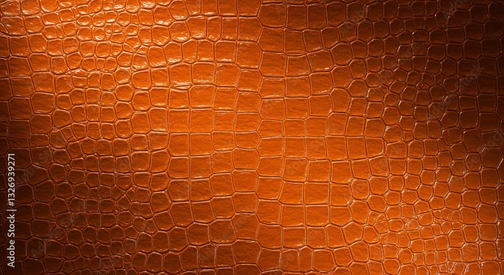 Poster a close up of a brown leather surface with a pattern of squares