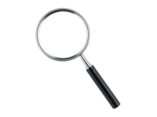  magnifying glass isolated on white background PNG , AI GENERATED